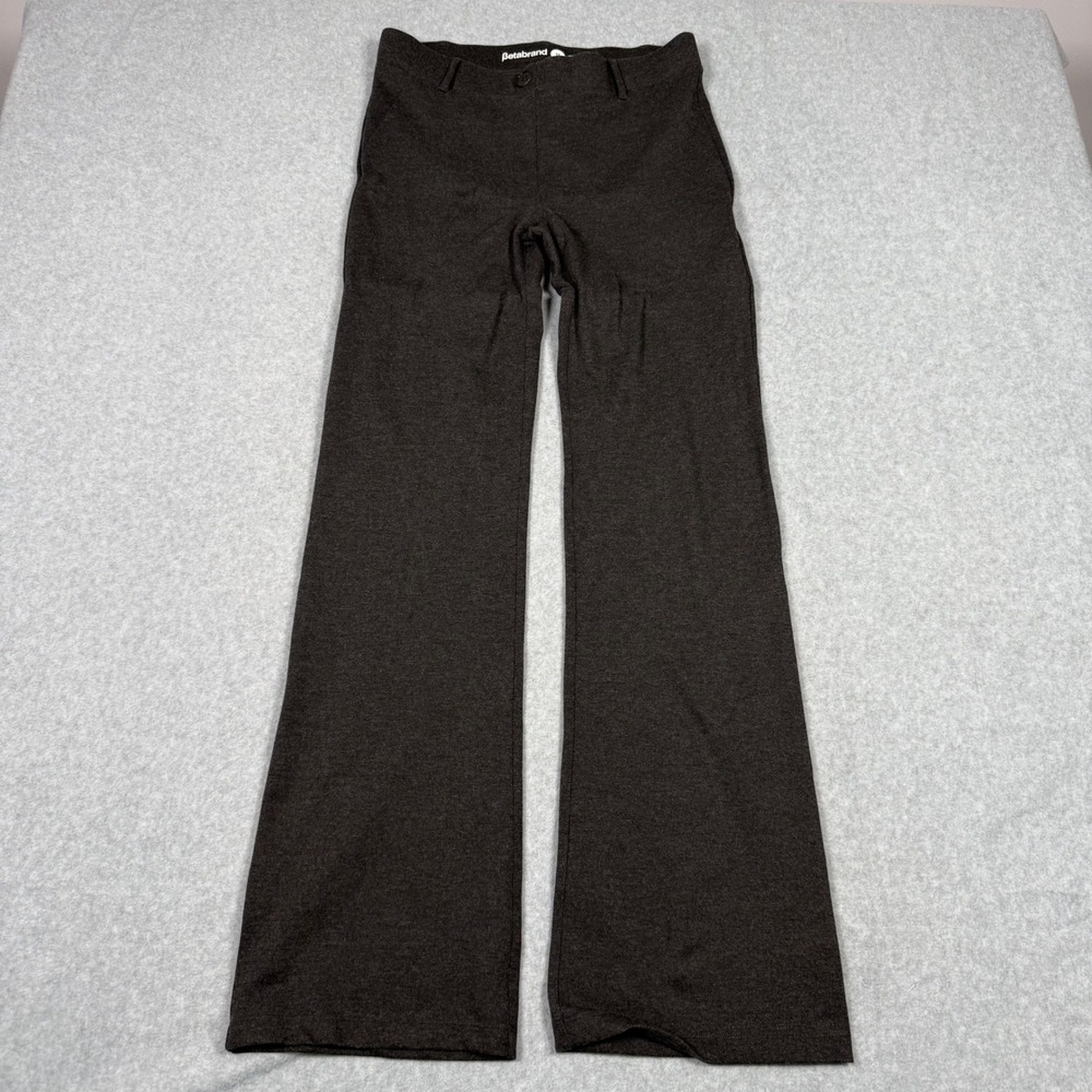 Betabrand Dress Pant Yoga Pants Gray Heathered Wide Leg Trousers Womens Medium